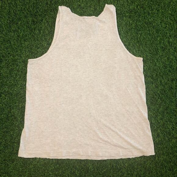 Men’s Vintage Light Grey Distressed Muscle Tank - Picture 2 of 5